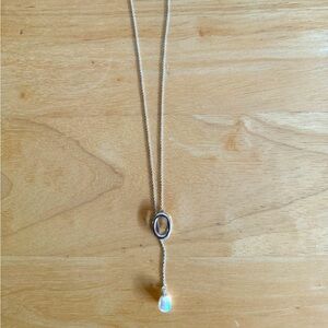 Sterling Silver Pearl Drop Necklace